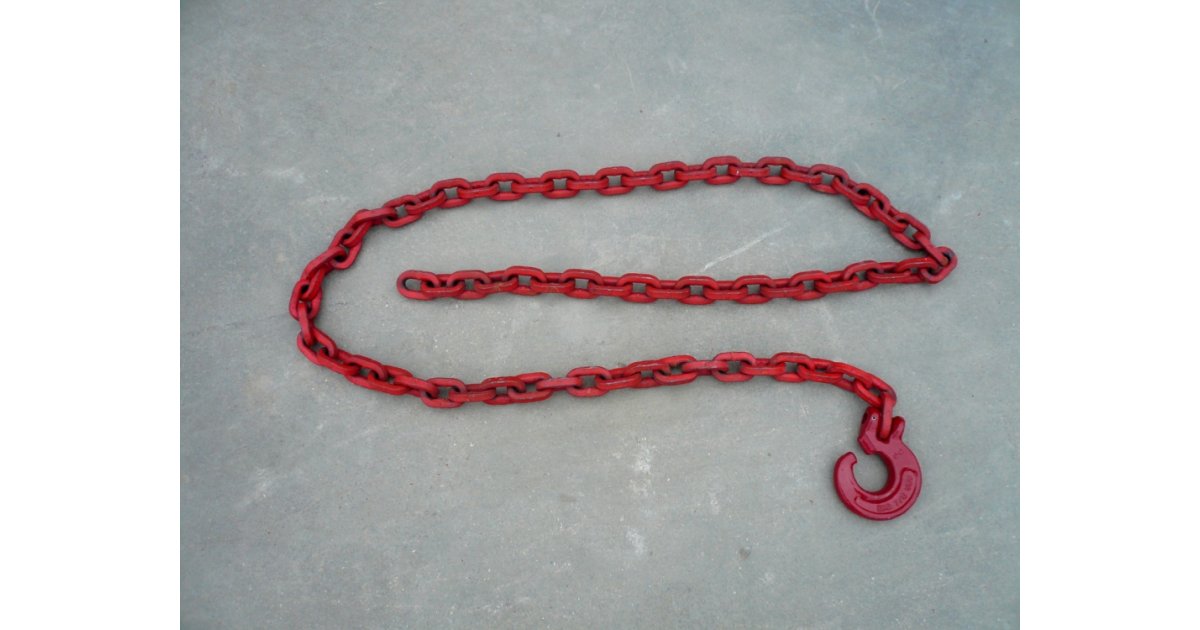 Chaîne Forestière 8 Mm 4000 Kg Crochet Forestier GK8 Longueur Utile 3 M