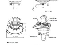 Crochet de levage + rotator hydraulique 1 tonne