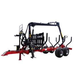 Remorque grue forestière de débardage MP85 grue CMS 650