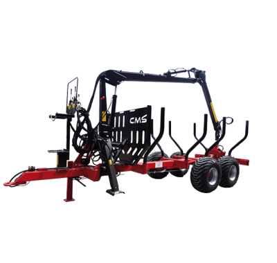 Remorque grue forestière de débardage MP85 grue CMS 650