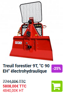  Treuil forestier 9T, ''C 90 EH'' électrohydraulique
